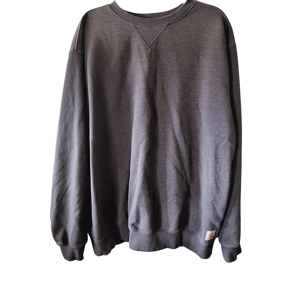 Carhartt Mens Loose Fit Crewneck Sweatshirt Charcoal Gray XL Pullover Fleece